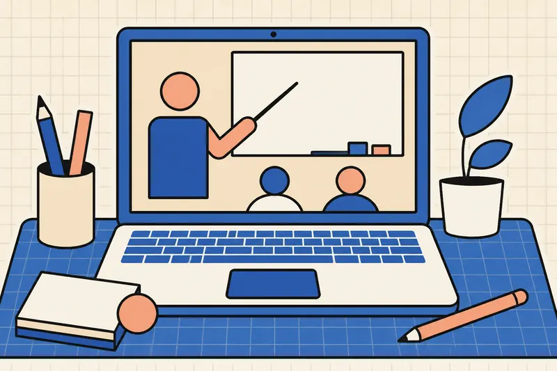 Instructor-led live class on a screen